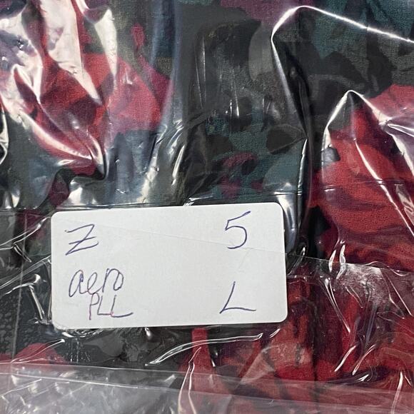 Aeropostale Top Womens Large Black Sheer Dark Floral Whimsigoth Romantic Witchy - Picture 14 of 14